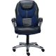 Serta - Works Mesh & Faux Leather Executive Chair - Blue