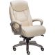 Serta - Works 5-Pointed Star Bonded Leather Executive Chair - Ivory