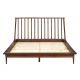 Walker Edison - Boho Solid Wood Queen Spindle Bed Frame - Walnut