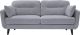 Serta - Sierra Mid-Century 3-Seat Fabric Sofa - Smoke Gray