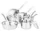 Viking - Contemporary 3 Ply 10 Piece Cookware Set- Mirror - Stainless Steel