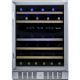 NewAir - 46-Bottle Dual Zone Wine Cooler - Stainless steel