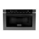 ZLINE 24in. 1.2 cu. ft. Microwave Drawer in Stainless Steel - Black