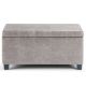 Simpli Home - Dover 36 inch Wide Contemporary Rectangle Storage Ottoman Bench - Distressed Gray Taupe