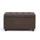 Simpli Home - Cosmopolitan Storage Ottoman - Chocolate Brown