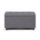 Simpli Home - Cosmopolitan Storage Ottoman - Stone Gray