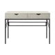 Walker Edison - Faux Shagreen 2 Drawer Computer Desk - Off White
