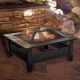 Pure Garden - Fire Pit Set, Wood Burning Pit With Spark Screen, Cover and Log Poker, 32