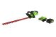 Greenworks - 24V 4.0Ah 22-in. (Laser Cut) Hedge Trimmer w/ USB battery - charger - Green