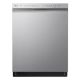 LG - 24in. Front Control Dishwasher w/ Tub, WiFi, QuadWash, and 48dB - Stainless steel