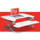 True Seating - Ergo Height Adjustable Standing Desk Converter - Large - White