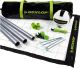Dunlop - 32-ft Outdoor Sports Volleyball Net System With Official Size Volleyball and Carrying Bag - Green/Black