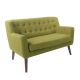 OSP Home Furnishings - Mill Lane Loveseat in Fabric with Coffee Legs - Green