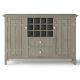 Simpli Home - Bedford Sideboard Buffet and Wine Rack - Distressed Grey