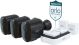 Arlo - Pro 4 Spotlight Camera Security Bundle - 3 Wire-Free Cameras Indoor/Outdoor 2K with Color Night Vision (12 pieces) - Black