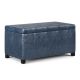 Simpli Home - Dover Storage Ottoman Bench - Denim Blue