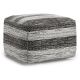 Simpli Home - Clay Square Pouf - Grey Melange