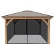 Yardistry - 11' x 13' Meridian Gazebo Mesh Kit - Black