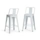 Simpli Home - Rayne Metal Counter Height Stool (Set of 2) - White