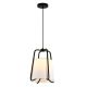 Camden&Wells - Marduk Pendant with Fabric Shade - Blackened Bronze