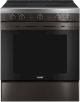 Haier - 5.7 Cu. Ft. Slide-In Electric Convection Range with Steam Cleaning, Built-In Wi-Fi, and No-Preheat Air Fry - Fingerprint Resistant Black Stainless