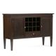 Simpli Home - Carlton Sideboard Buffet and Wine Rack - Dark Tobacco Brown