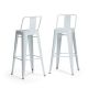 Simpli Home - Rayne 30 inch Metal Bar Stool (Set of 2) - White