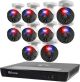 Swann - Professional 16-Channel 10-Bullet Camera 12MP 6K HD, Indoor/Outdoor PoE Wired, 2TB HDD NVR Security System - White