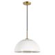 Camden&Wells - Jordyn Pendant Light - White/Brushed Brass