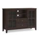 Simpli Home - Artisan SOLID WOOD 53 inch Wide Contemporary TV Media Stand in Dark Chestnut Brown For TVs up to 60 inches - Dark Chestnut Brown
