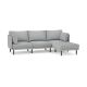 Burrow - Modern Field 3-Seat Sofa with Attachable Ottoman - Fog FLRST-SF-FD-S3-A2-C1-FG-DW