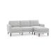 Burrow - Mid-Century Nomad Sofa Sectional - Crushed Gravel