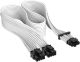 CORSAIR - 2â€™ Premium Individually Sleeved 12+4pin PCIe Gen 5 Type-4 600W 12VHPWR Cable - White