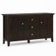 Simpli Home - Bedford Sideboard Buffet - Dark Tobacco Brown