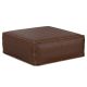 Simpli Home - Brody Extra Large Coffee Table Pouf - Distressed Dark Brown