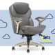 Serta - Upholstered Back in Motion Health & Wellness Manager Office Chair - Bonded Leather - Gray