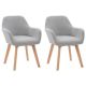 CorLiving - Ayla Upholstered Side Chair - Light Grey