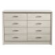 CorLiving - Newport 8 Drawer Dresser - White Washed Oak