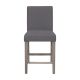 CorLiving - Laura Fabric Counter Height Barstool - Grey