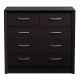 CorLiving - Newport 5 Drawer Dresser - Black