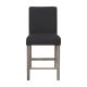 CorLiving - Laura Fabric Counter Height Barstool - Dark Grey