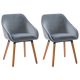 CorLiving - Ayla Velvet Side Chair - Gray
