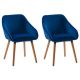 CorLiving - Ayla Velvet Side Chair - Navy Blue