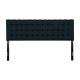 CorLiving - Valencia Square Tufted Upholstered King Headboard - Blue