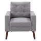 CorLiving - Elwood Tufted Accent Chair - Gray