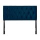 CorLiving - Catalina Diamond Button Tufted Velvet Full/Double Headboard - Navy Blue