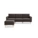 Burrow - Mid-Century Nomad Sofa with Ottoman - Charcoal