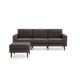 Burrow - Mid-Century Nomad Sofa with Ottoman - Charcoal