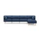 Burrow - Contemporary Range 4-Seat Sofa with Attachable Ottoman - Navy Blue FLRST-SF-RG-S4-A2-C1-NB-LW