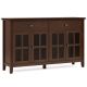 Simpli Home - Artisan Large 4 Door Sideboard Buffet - Russet Brown